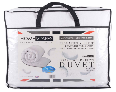 couette Homescapes duvet d'oie