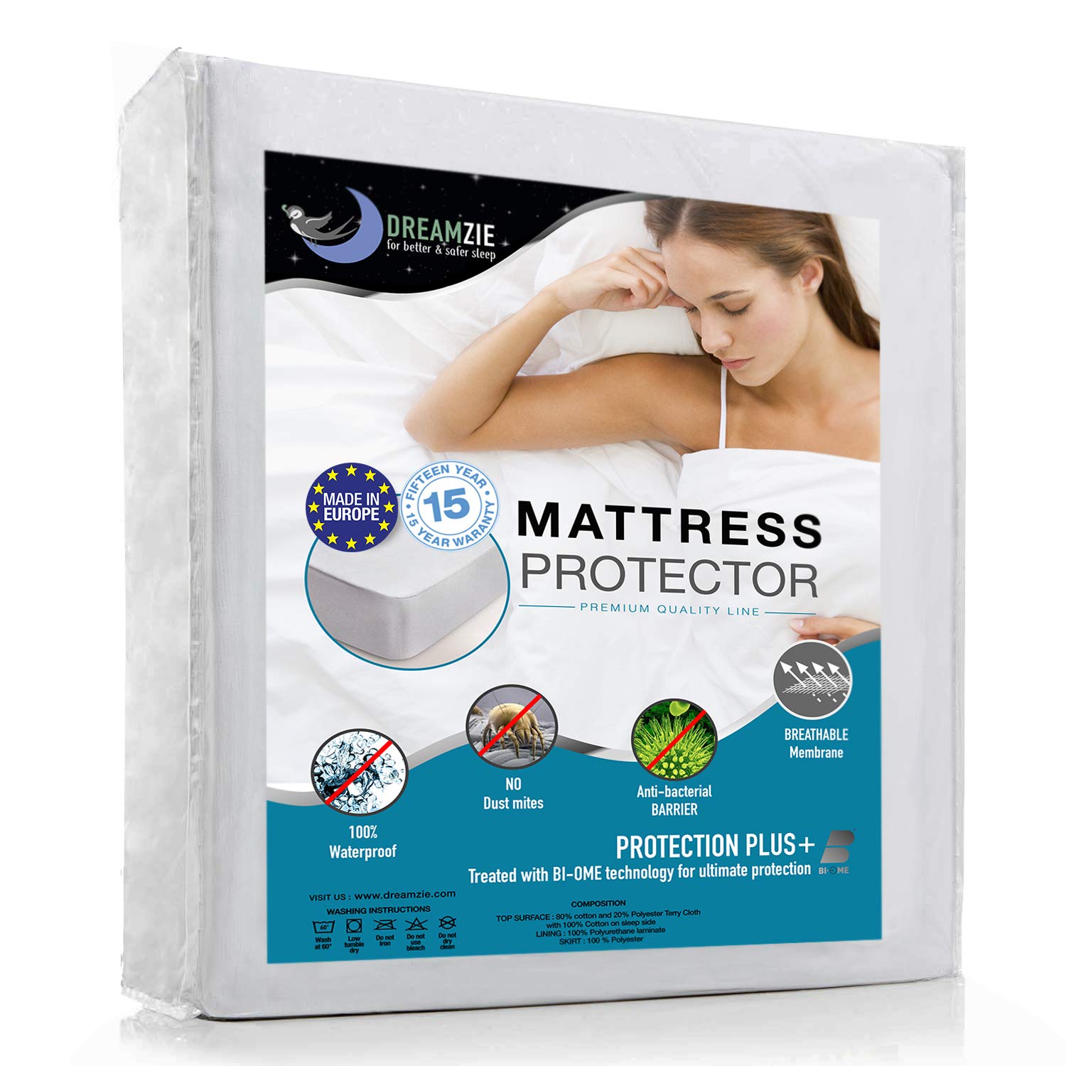 Dreamzie Protege Matelas 140 x 200 - Made in Eur…