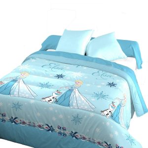 couette pour lit enfant Bleu Câlin Reine des Neiges