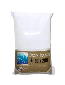 drap housse 90x200 coton Nuit des Vosges